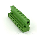 7.62MM pitch plug-in PCB terminal block male and female connector opening right angle